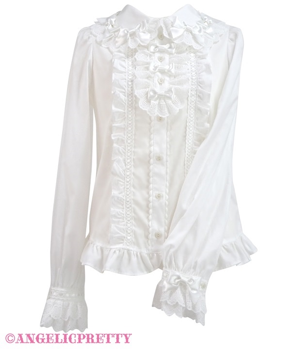 A la carte Ribbon Blouse - White
