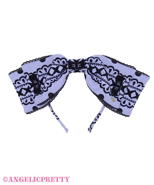 Actress Lace Headbow - Lavender