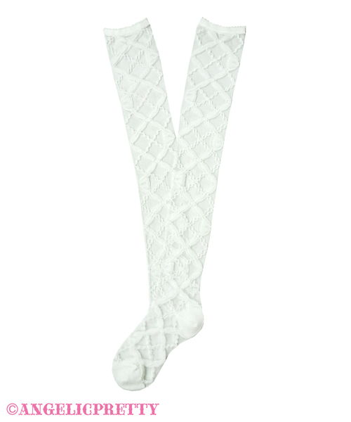 Airy Cross Over Knee - White