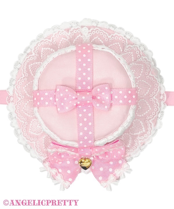 Airy Heart Present Ribbon Mini Hat - White