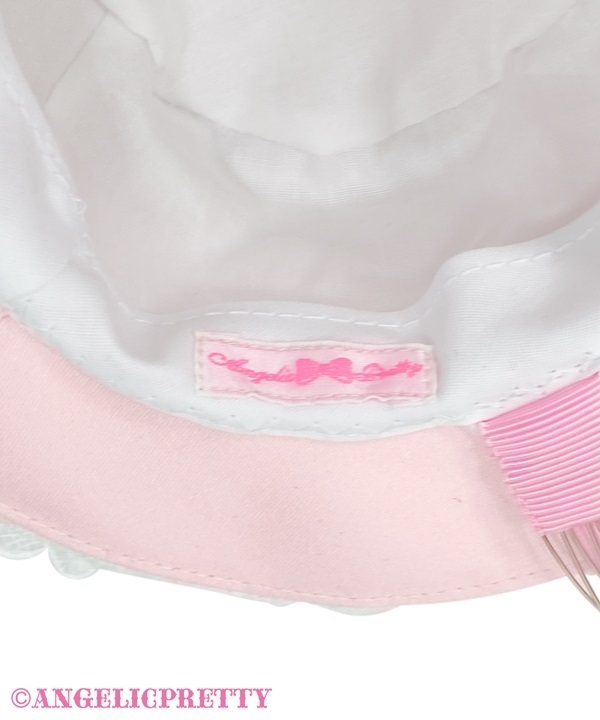 Airy Heart Present Ribbon Mini Hat - White