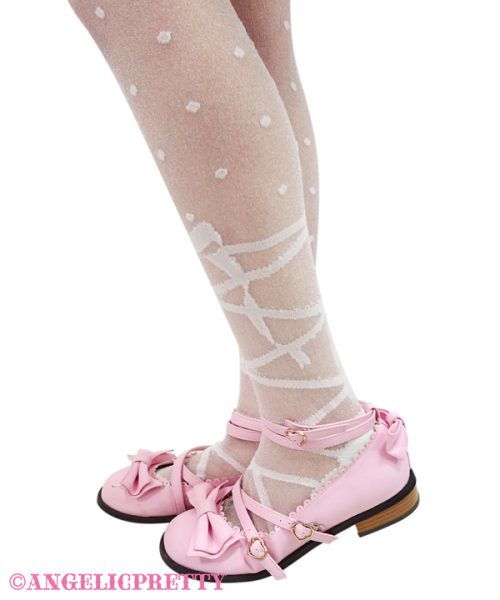 Airy Toe Shoes Over Knee - Pink x Black