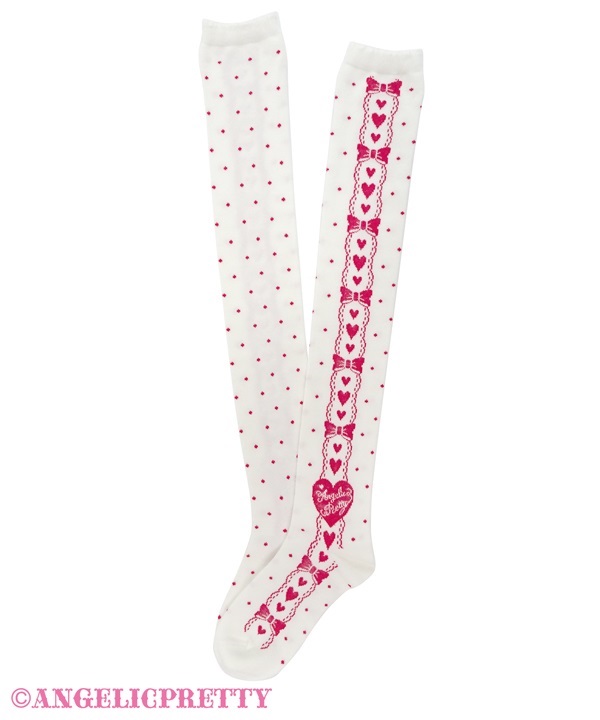 Akogare Ribbon Over Knee - Red