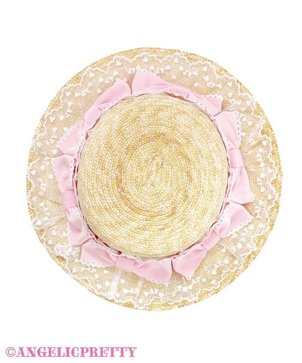 Al a carte Ribbon Straw Hat - Pink [262KH05-110683-pk] - $130.00