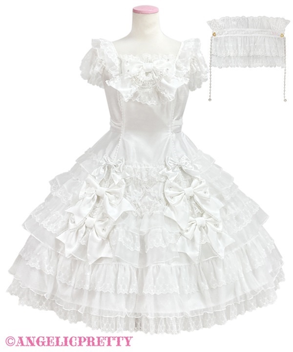 Angel Sherbet Jumperskirt Set - White