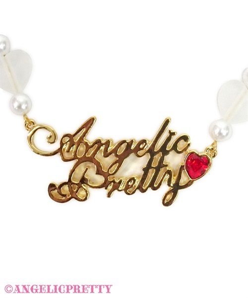 Angelic Plate Necklace - Gold x Red