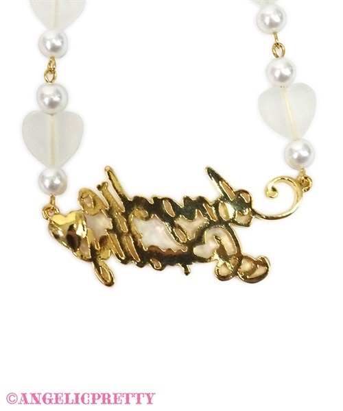 Angelic Plate Necklace - Gold x Red