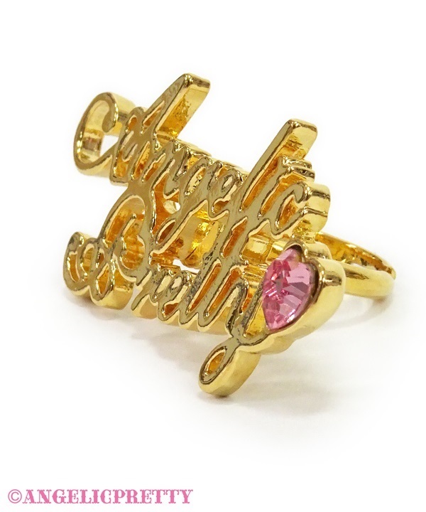 Angelic Plate Ring - Gold x Pink