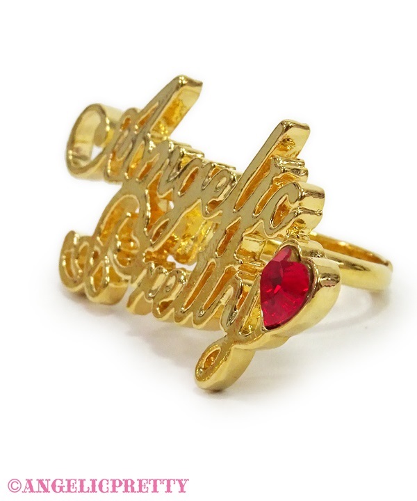 Angelic Plate Ring - Gold x Red