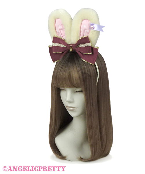 Braid Ribbon Lyrical Bunny Headbow - Yellow