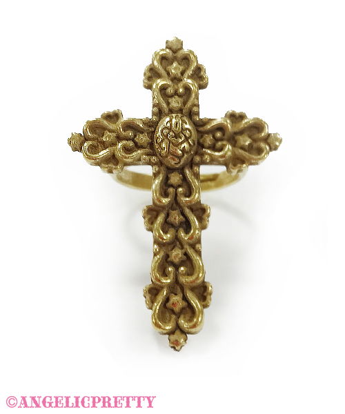 Brilliant Cross Ring - Gold