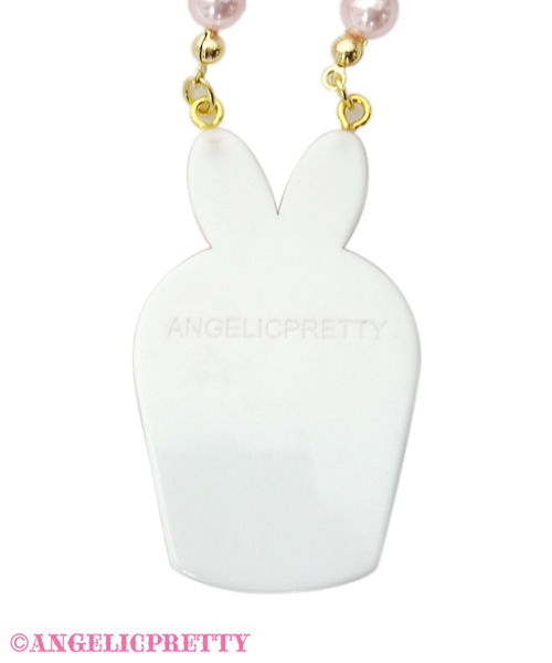 Bunny Cupcake Necklace - Pink - Click Image to Close