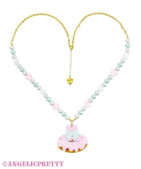 Bunny Fancy Donut Necklace - Pink