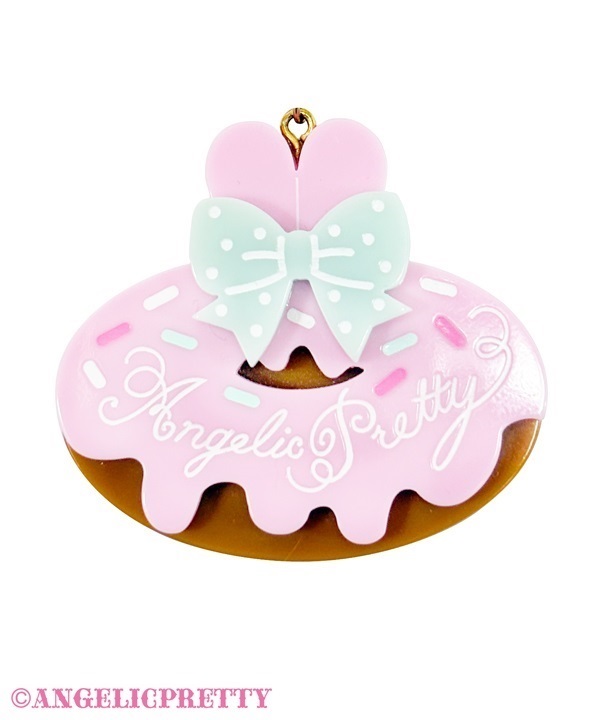 夢見るBunny Fancyドーナツリング ペンダント アクセサリー Bunny Fancy Donut Necklace - Pink [252KA10-130671-pk] - $80.00