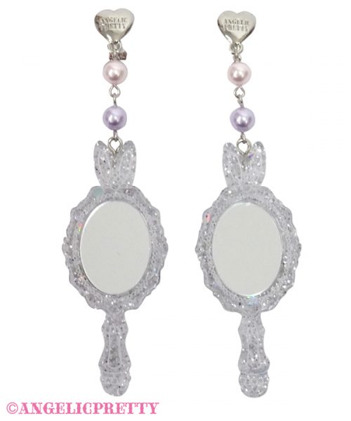 Bunny Mirror Clip On - Clear