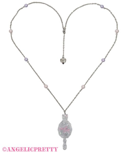 Bunny Mirror Necklace - Clear