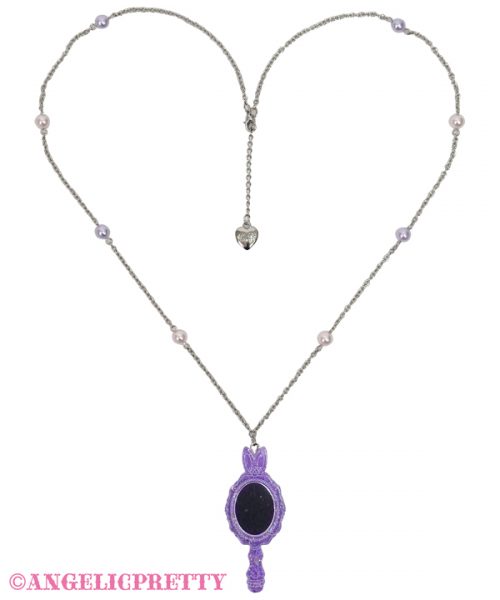 Bunny Mirror Necklace - Lavender