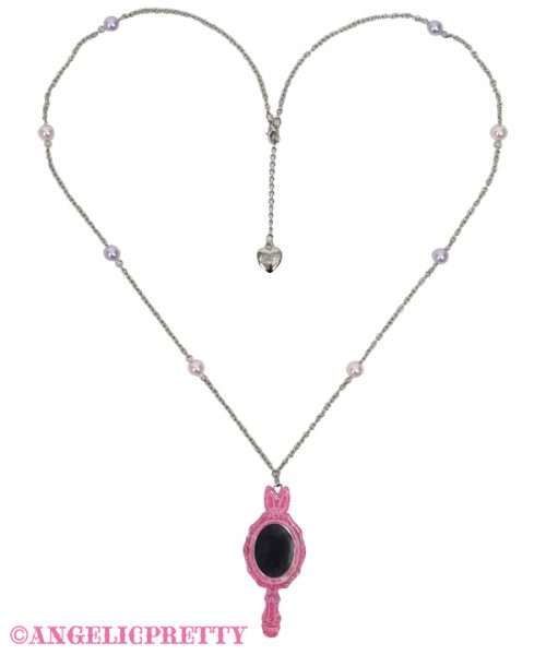 Bunny Mirror Necklace - Pink