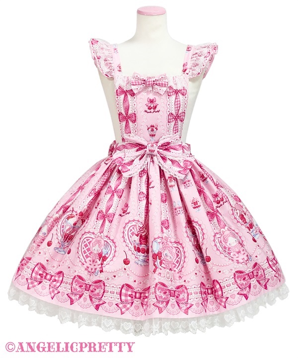 Bunny Ribbon Parfaiteria Apron Skirt - Pink