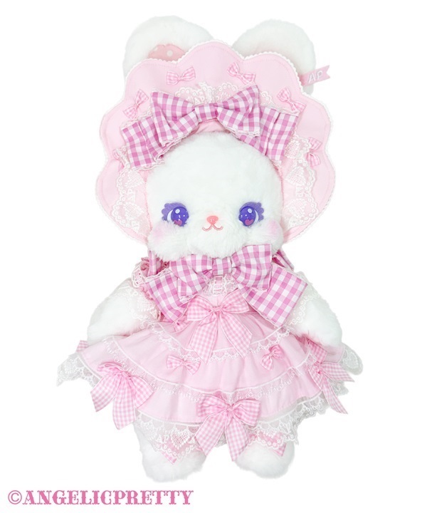 Bunny Ribbon Parfaiteriaリリカルバニーリュック 白 Bunny Ribbon Parfaiteria Lyrical Bunny Backpack - White x Pink