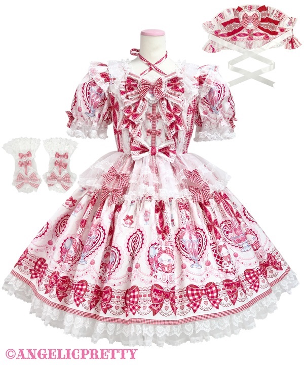 Bunny Ribbon Parfaiteria Dress Set - White