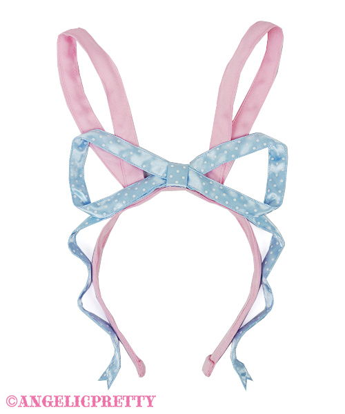 Bunny Toy Headbow - Pink x Sax