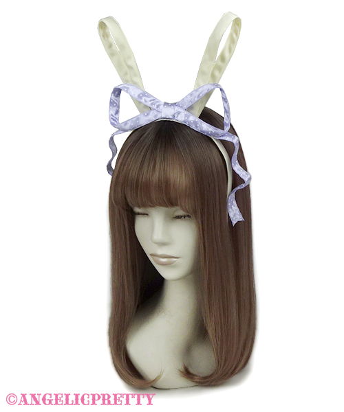 Bunny Toy Headbow - Yellow x Lavender