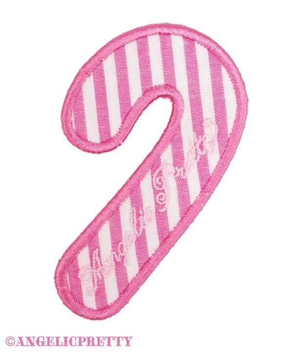 Candy Cane Patch Clip - Pink - Click Image to Close