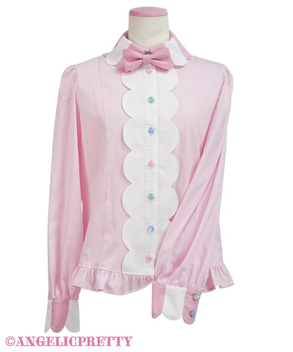 Candy Ornament Blouse - Pink - Click Image to Close