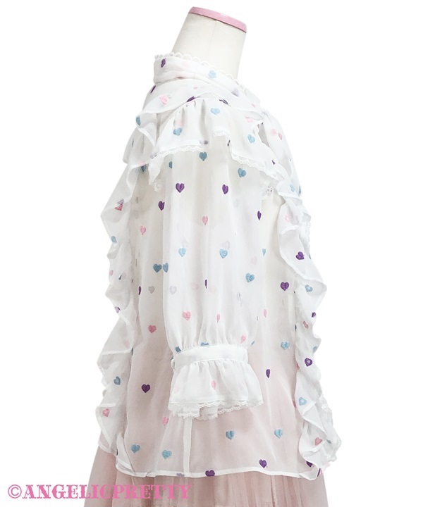Candy Petit Heart Blouse - Pink