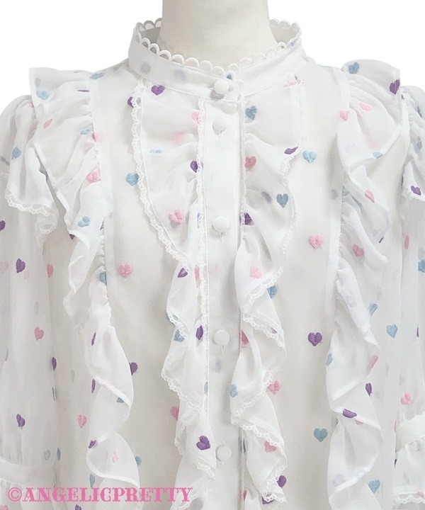 Candy Petit Heart Blouse - Pink