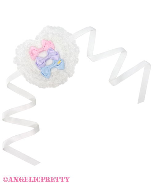Candy Petit Heart Canotier - White