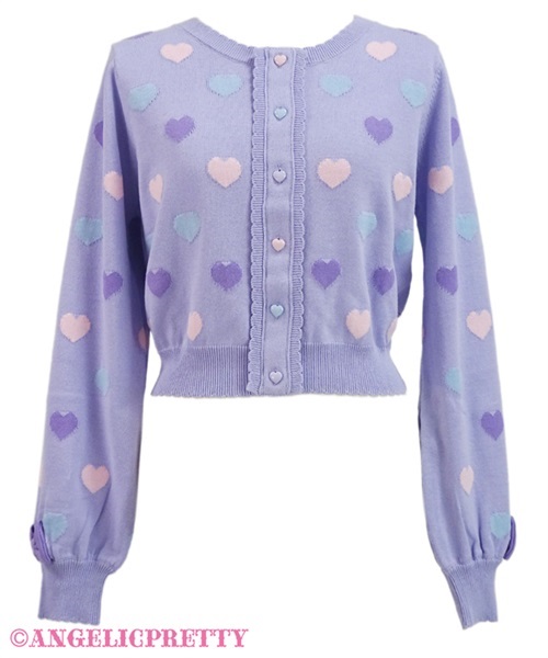 Candy Petit Heart Cardigan - Black