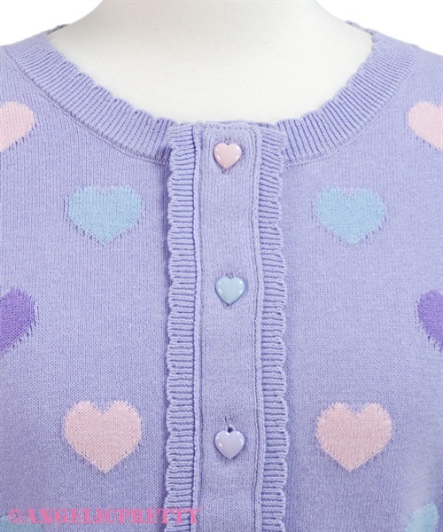 Candy Petit Heart Cardigan - Black