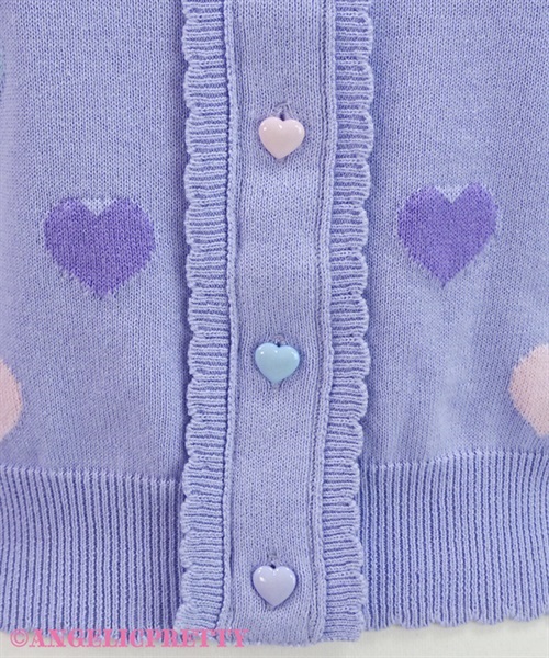Candy Petit Heart Cardigan - Black