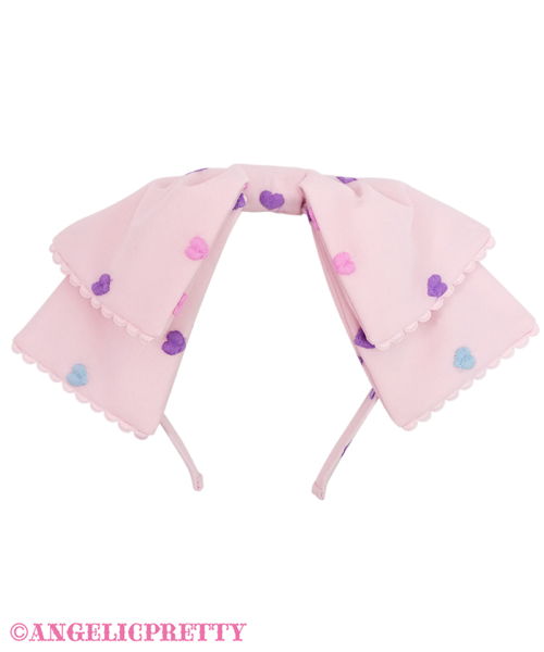Candy Petit Heart Headbow - Pink