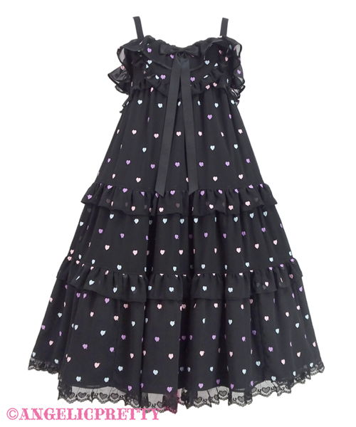Candy Petit Heart Jumperskirt - Black