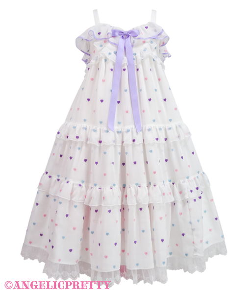 Candy Petit Heart Jumperskirt - White