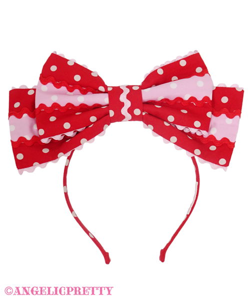 Candy Pop Headbow - Red