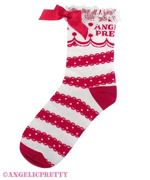 Carnival Border Crew Socks - Black
