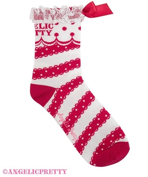Carnival Border Crew Socks - Black