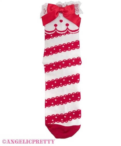 Carnival Border Crew Socks - Black