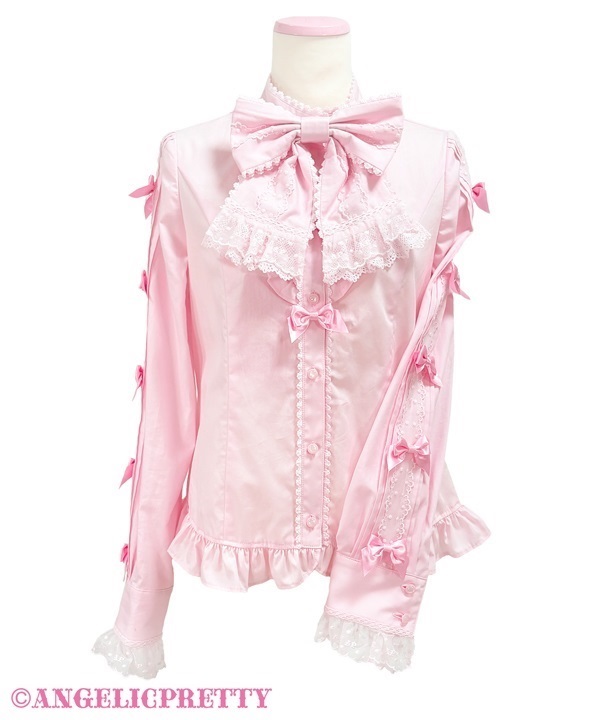 Ceremony Standing Collar Blouse - Pink