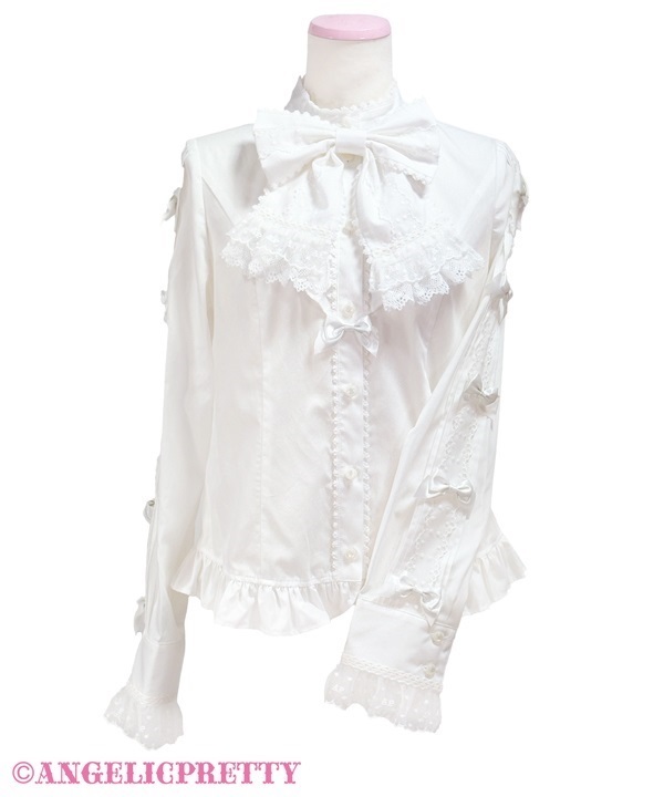 Ceremony Standing Collar Blouse - White