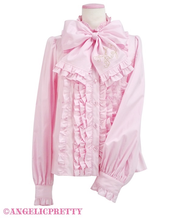 Charming Standing Collar Blouse - Pink