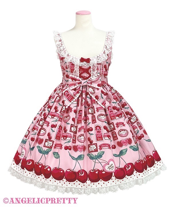 Cherry Jam Label Jumperskirt - Pink