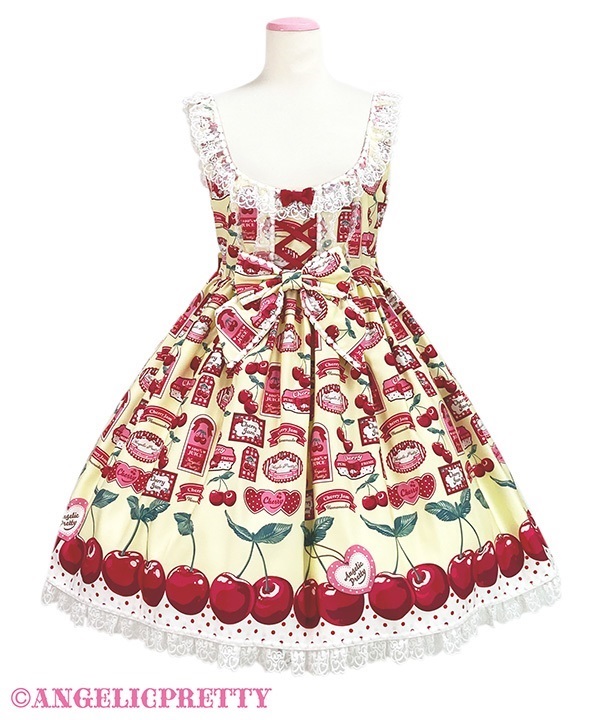 Cherry Jam Label Jumperskirt - Yellow