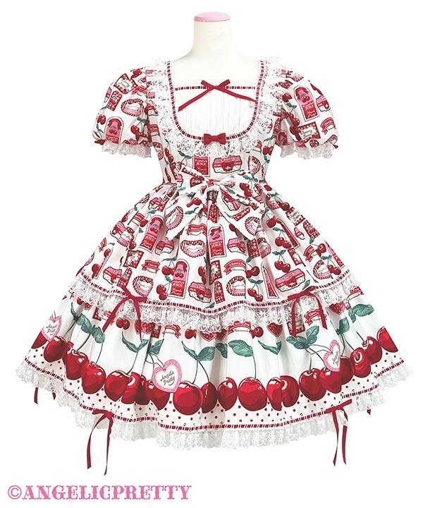 Cherry Jam Label One Piece - White