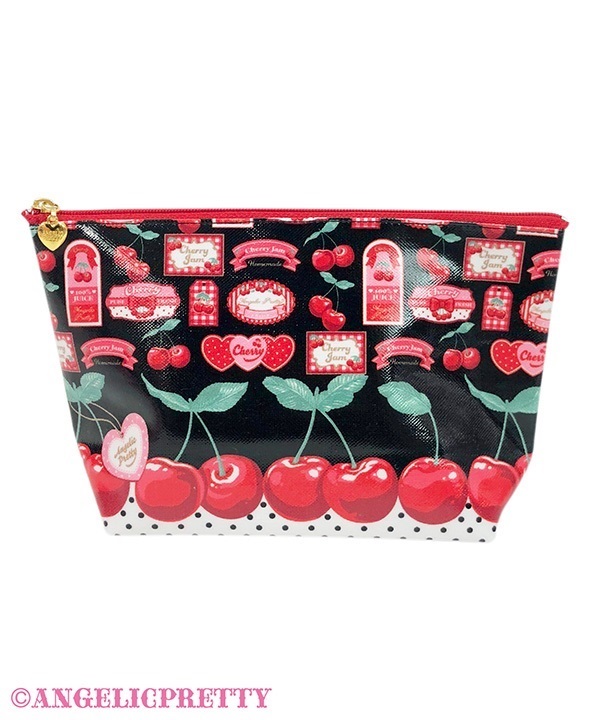 Cherry Jam Label Pouch - Black