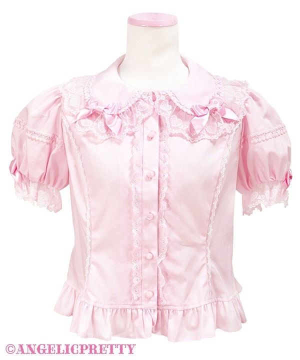 Cherry Lace Blouse - Pink
